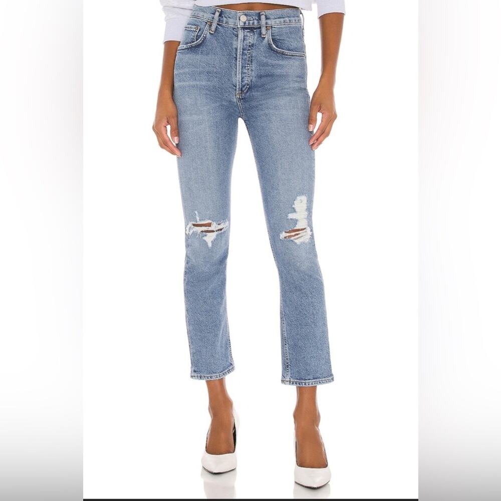 Agolde Riley High Rise Straight Crop Jeans - Picture 12 of 12